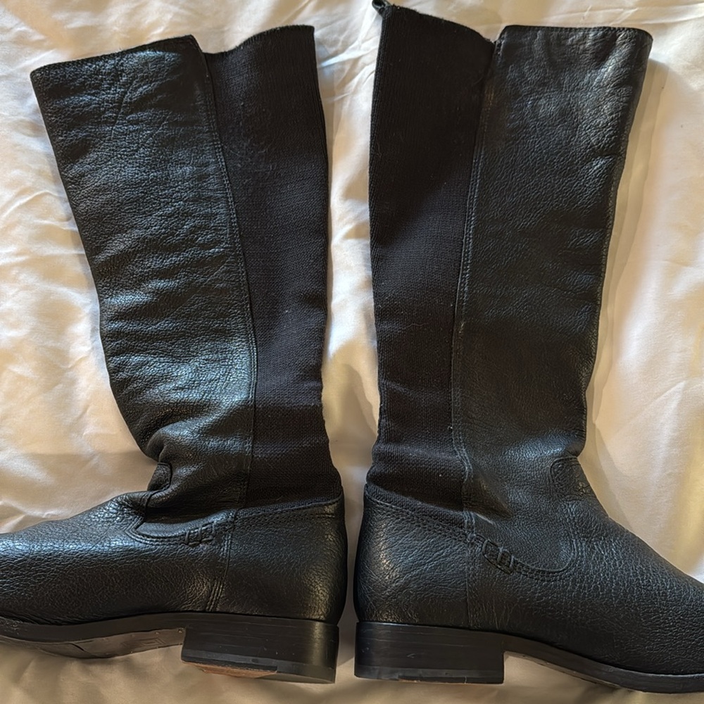 Frye Molly Gore Black Boots 6 1/2 - Picture 5 of 8